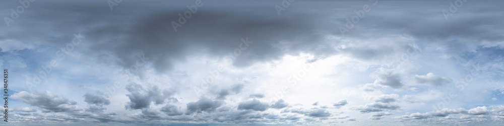 Nahtloses Himmel-Panorama als 360-Grad-Ansicht mit aufziehenden Wolken zur Verwendung in 3D-Grafiken als Himmelskuppel oder zur Nachbearbeitung von Drohnenaufnahmen Nahtloses Himmel-Panorama als 360-Grad-Ansicht mit aufziehenden Wolken zur Verwendung in 3D-Grafiken als Himmelskuppel oder zur Nachbearbeitung von Drohnenaufnahmen