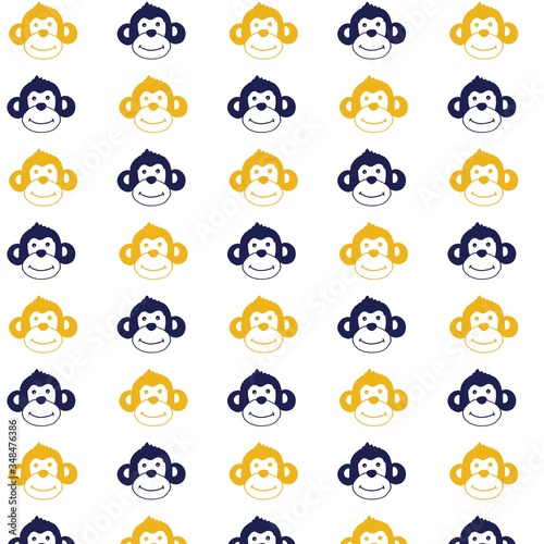 monkey illustration pattern