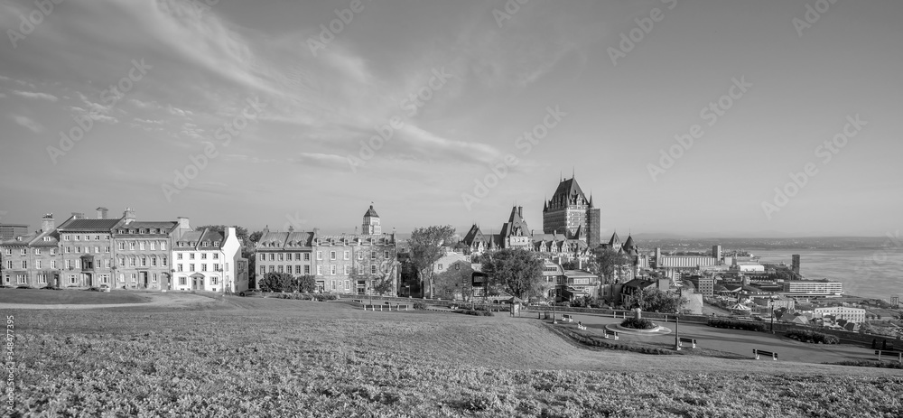 Panoramic view of Quebec City skyline in Canada