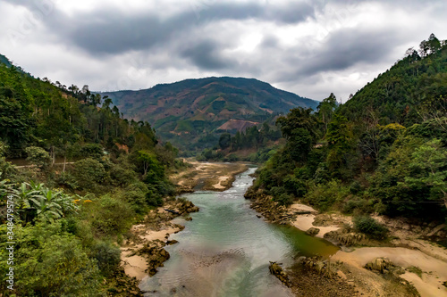 Beautiful mountain river in vietnam