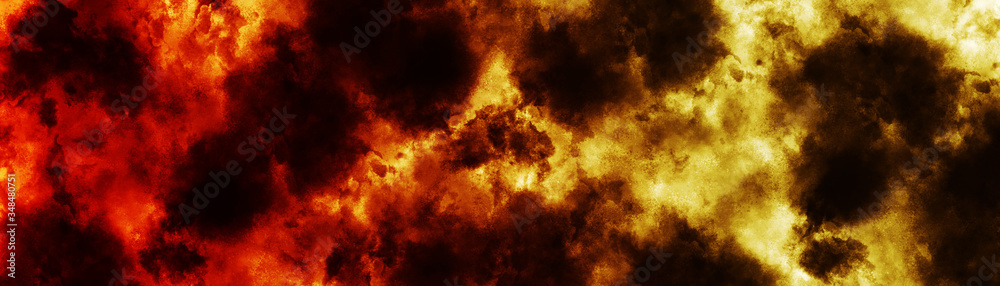 abstract colorful background with burst of fire
