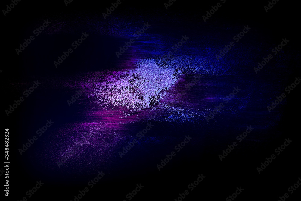 Fototapeta premium Colorful bursting cosmos, space background and texture, nebula effect isolated on black background 