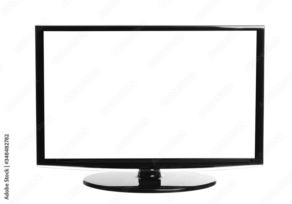 Modern plasma TV on white background. Space for design Modern plasma TV on white background. Space for design