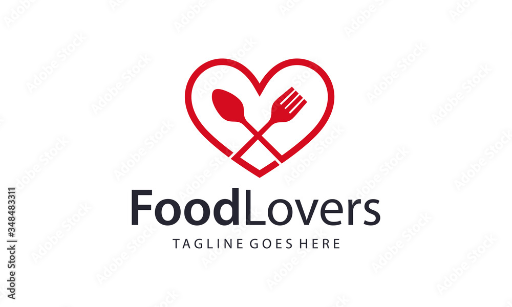 Food lovers for logo design vector editable

