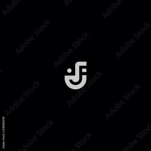  initial J letter logo smile face design