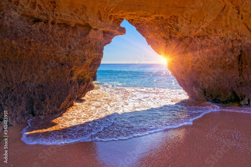 Beach in Portimao, Portugal.