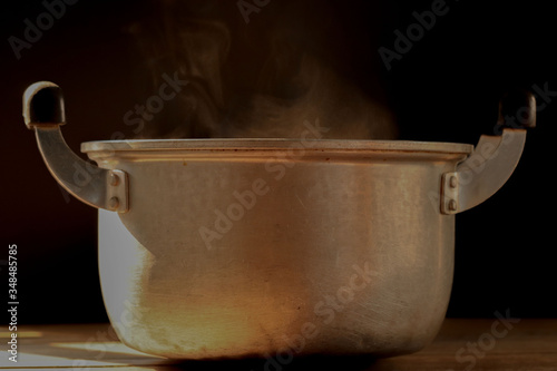 Pot used to boil water.