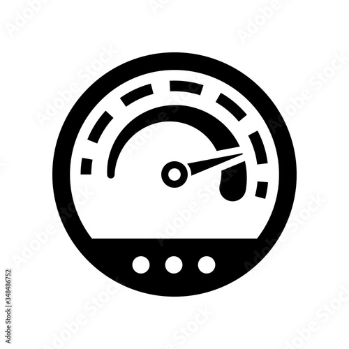 Performance Icon. Automobile speedometer icon photo