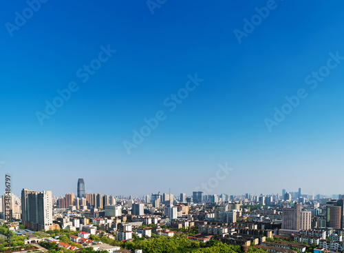 Nanchang, China,modern high-rise buildings line the new honggutan district in nanchang