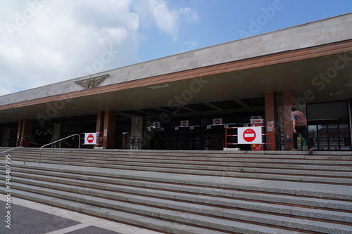 Venice, Italy - May 10, 2020: Venice train station during COVID-19 Coronavirus lockdown quarantine. santa lucia train station during Venice in Lockdown for Coronavirus - Covid-19 Health photo