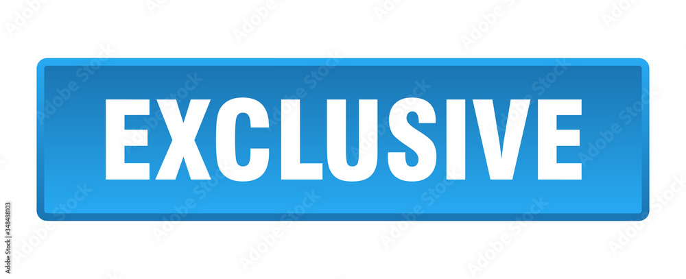 exclusive button. exclusive square blue push button exclusive button. exclusive square blue push button