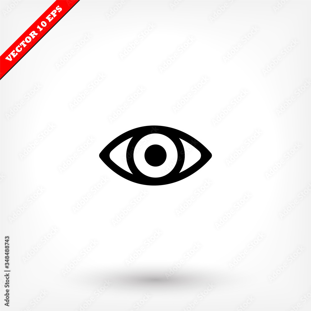 Eye vector icon , lorem ipsum Flat design