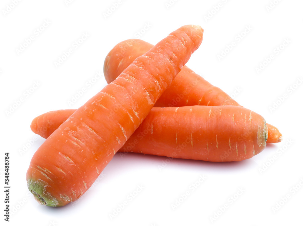 fresh carrots isolated on white background fresh carrots isolated on white background