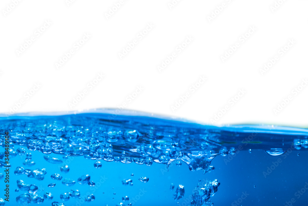 Blue water waves caused by various disturbances.