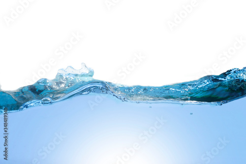 Blue water waves caused by various disturbances.