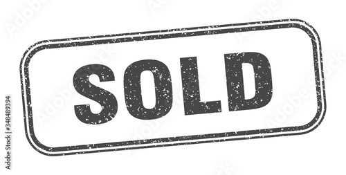 sold stamp. sold square grunge sign. label