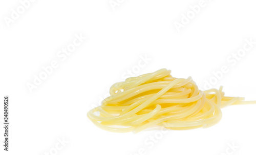 Spaghetti noodles isolated background