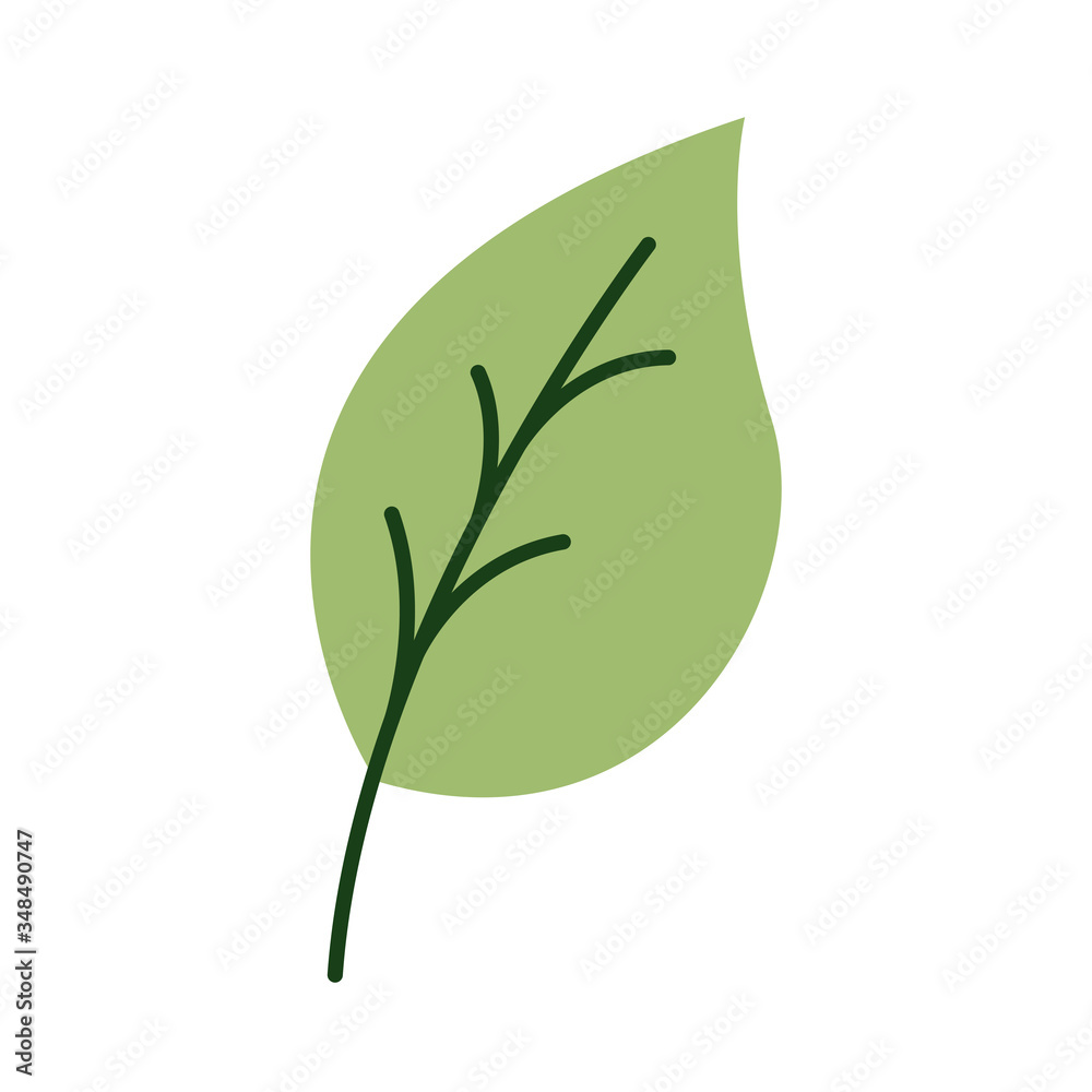 Fototapeta premium leaf plant organic flat style icon