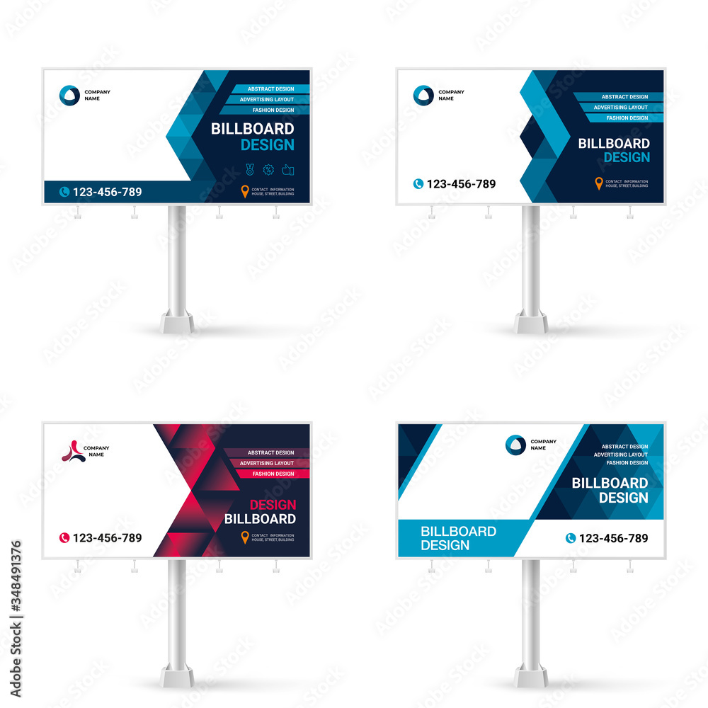 Billboard sign, set banner design ideas for outdoor advertising Regarding Outdoor Banner Design Templates
