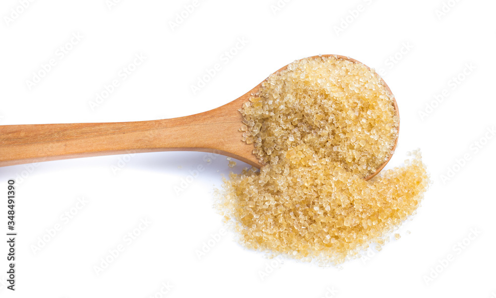 Brown sugar isolated on white Brown sugar isolated on white