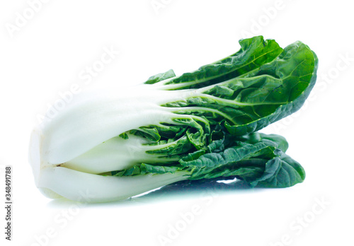 fresh chinese cabbage on a white background