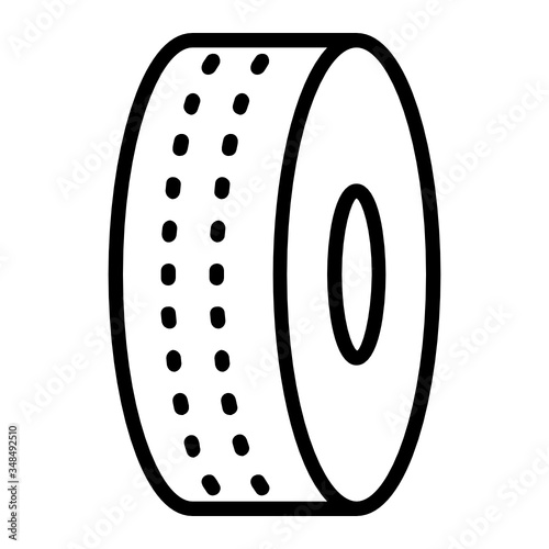 Over And Underinflation Wear Tire Concept, Air Pressure Under Inflation Tyre Sign, Interpreting Tyre Wear on white background  photo