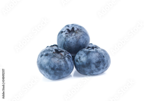 blueberries isolated on white background