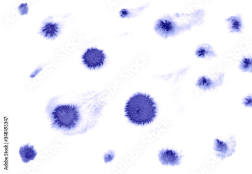 Wallpaper Mural Set of watercolor paint splashes. Abstract art. Purple on white colors. Watercolor wet texture. Hand painted art. Gradient with splash texture Torontodigital.ca