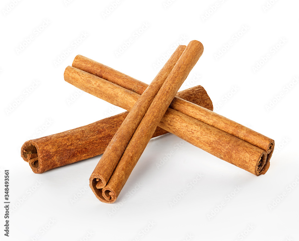 Cinnamon isolated on white background. Classic style. Cinnamon isolated on white background. Classic style.