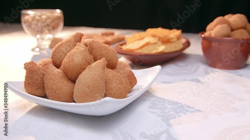 A traditional food in Brazil called Coxinha. Stuffed with chicken photo