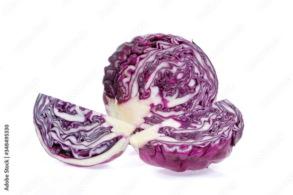 red cabbage isolated on white red cabbage isolated on white