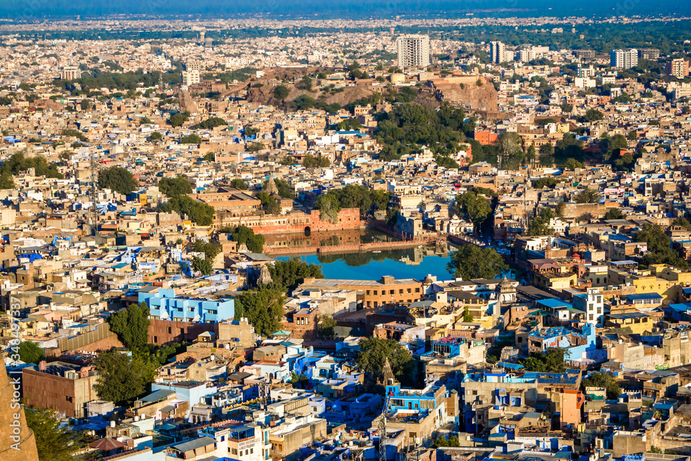Jodhpur city aerial view from top of Mehrangarh or Mehran Fort
Jodhpur city aerial view from top of Mehrangarh or Mehran Fort