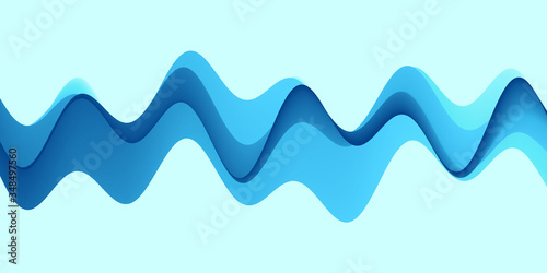 Abstract wavy background with modern gradient colors. Trendy liquid design. Motion sound wave. Vector illustration for banners, flyers and presentation.