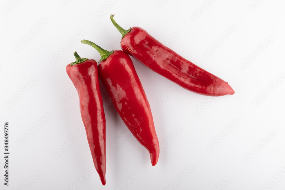 chili pepper isolated on a white background close up