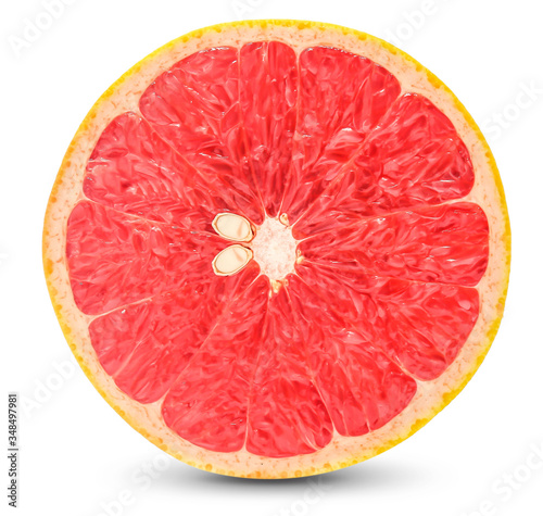 fresh grapefruit  isolated on white background