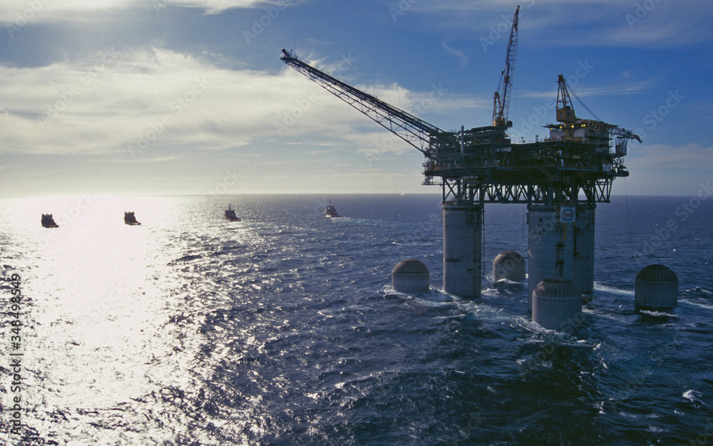WEST TUNA PLATFORM TOWED INTO BASS STRAIT Victoria Australia WEST TUNA PLATFORM TOWED INTO BASS STRAIT Victoria Australia
