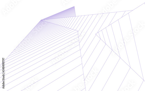 architecture geometric background, abstract 3d