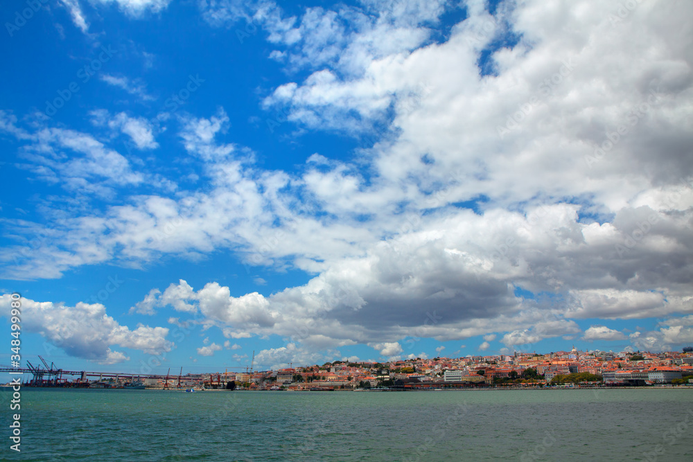 Tagus River and Lows Clouds over Lisbon 