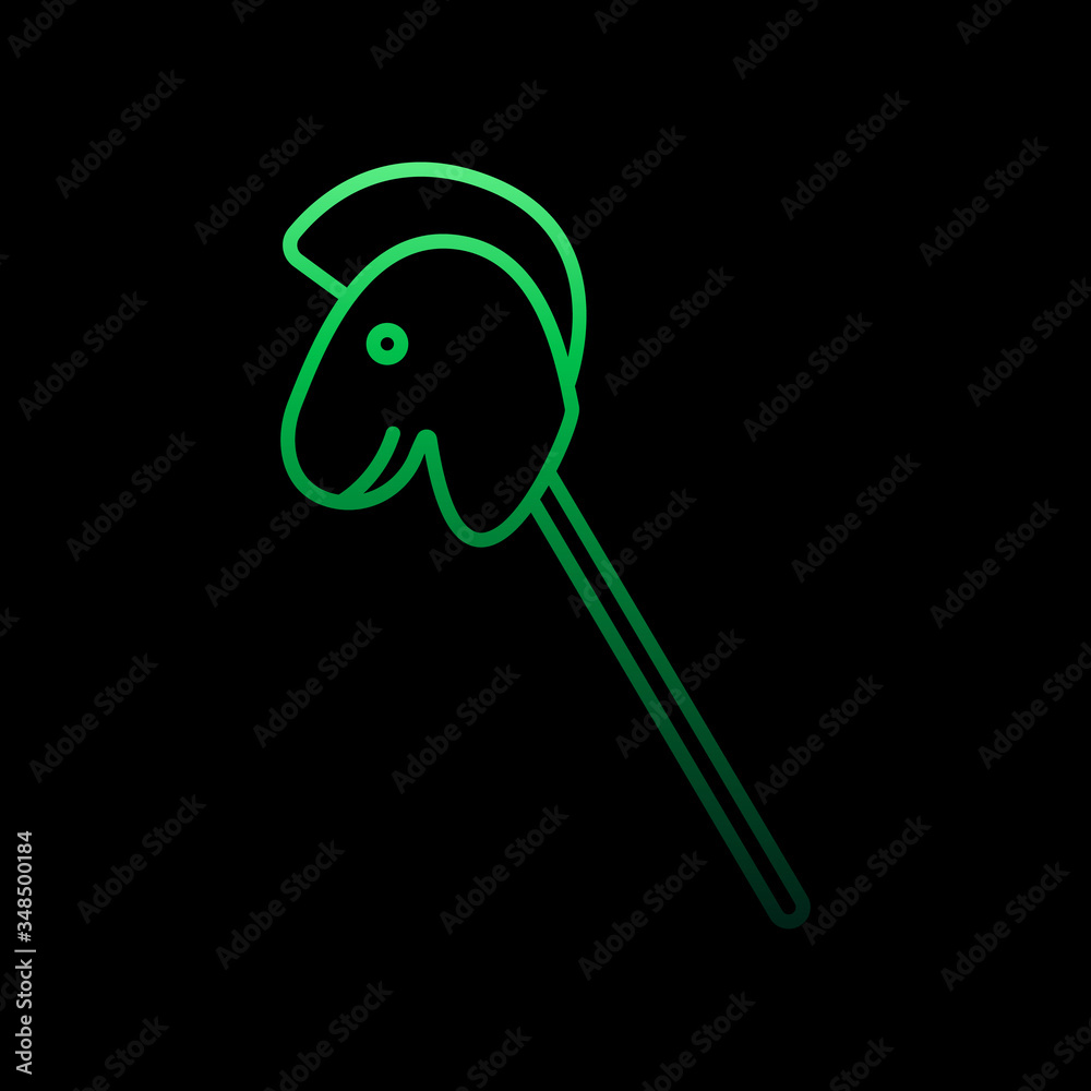 horse on a stick line nolan icon. Simple thin line, outline vector of toys icons for ui and ux, website or mobile application horse on a stick line nolan icon. Simple thin line, outline vector of toys icons for ui and ux, website or mobile application