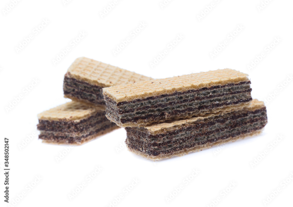 Wafers stick isolated on white background Wafers stick isolated on white background