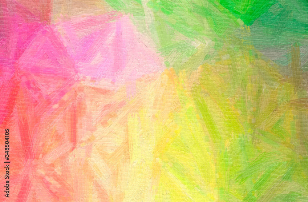 Abstract illustration of green, pink, red, yellow Bristle Brush Oil Paint background Abstract illustration of green, pink, red, yellow Bristle Brush Oil Paint background