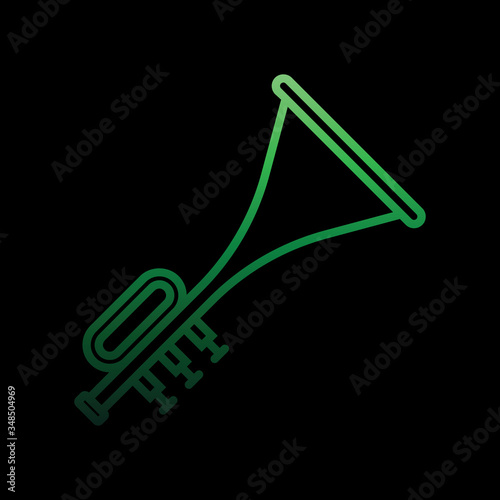 trombone nolan icon. Simple thin line, outline vector of Carnival and amusement icons for ui and ux, website or mobile application