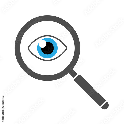Lupe untersucht Auge Vektor Grafik