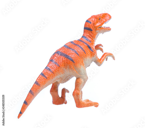 dinosaurs toys isolated on white background