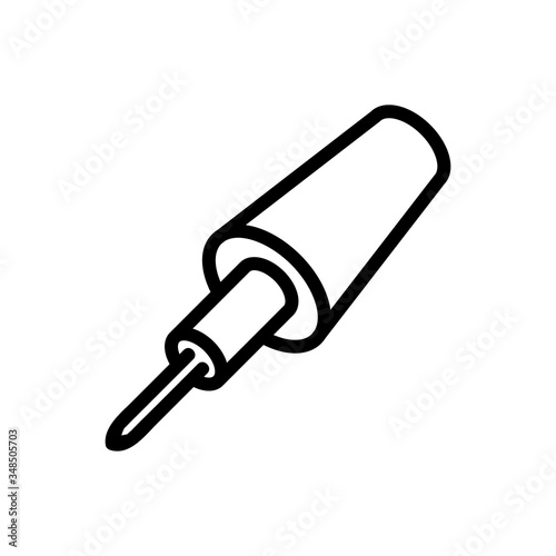 heater soldering iron front view icon vector. heater soldering iron front view sign. isolated contour symbol illustration