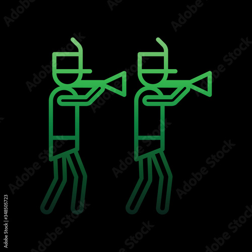 marching band, trombone nolan icon. Simple thin line, outline vector of Carnival and amusement icons for ui and ux, website or mobile application