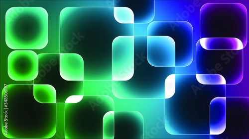 Abstract colorful green lights aurora banner design. for backgrounds	and other artistic designs
