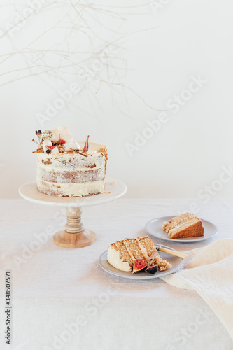 carrot cake slices photo