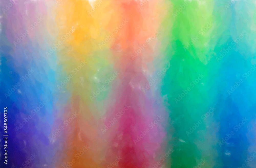 Abstract illustration of blue, green, red and yellow Watercolor Wash background