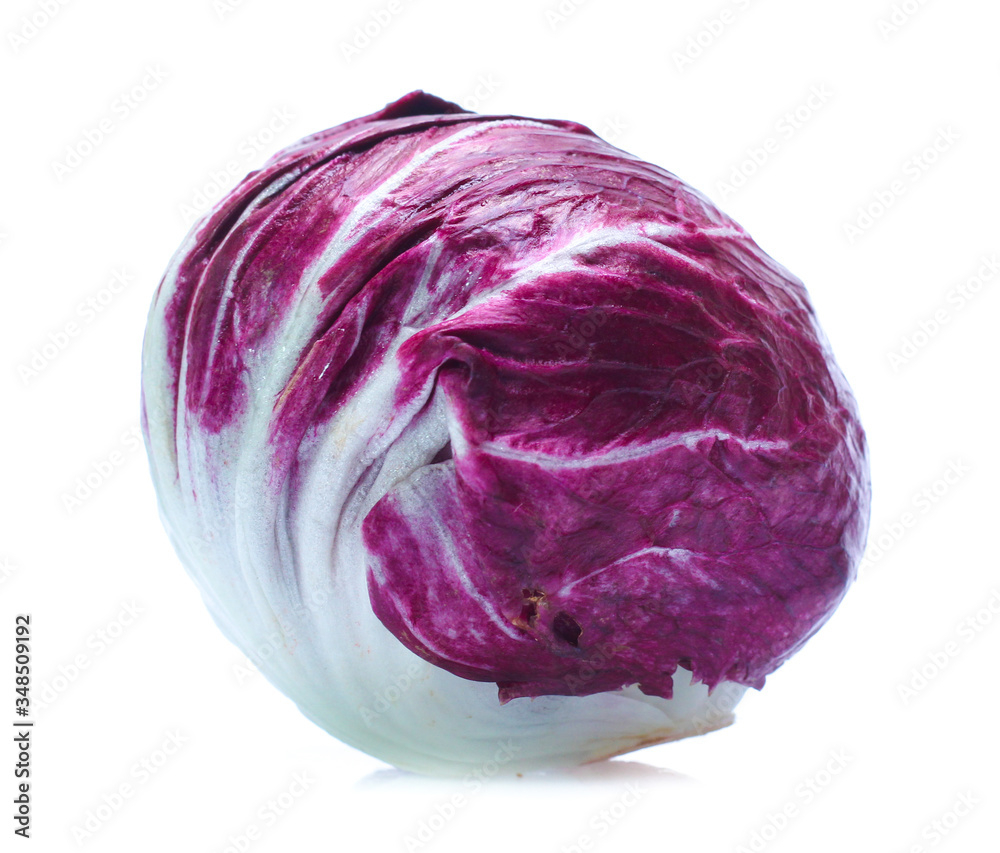 Radicchio, red salad isolated on white background Radicchio, red salad isolated on white background